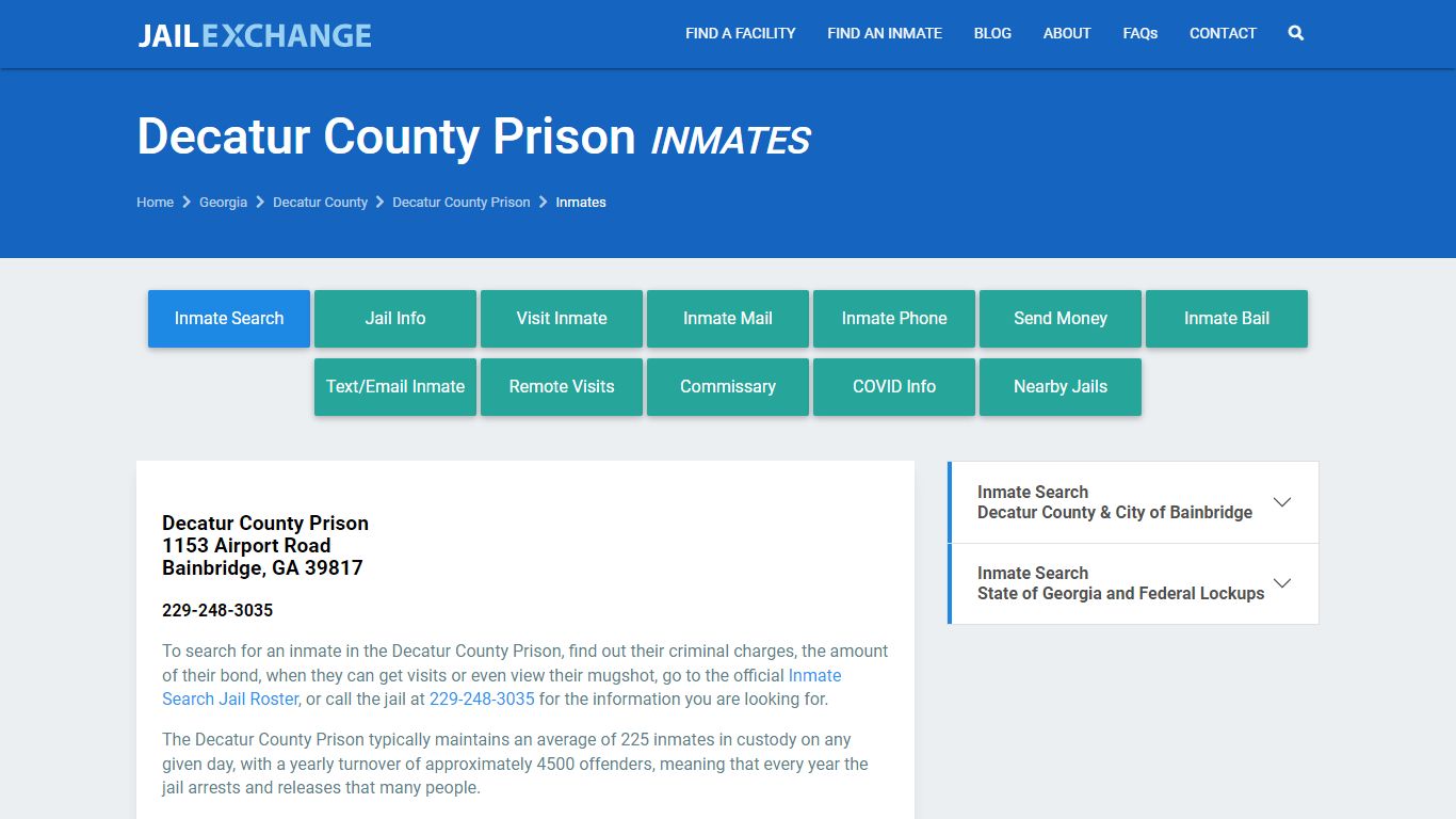 Decatur County Jail Inmates | Arrests | Mugshots | GA